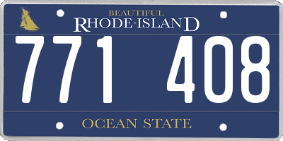 RI license plate 771408