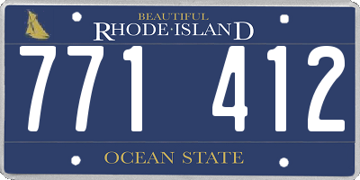 RI license plate 771412