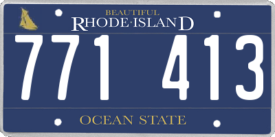 RI license plate 771413