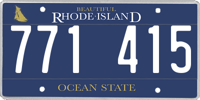 RI license plate 771415