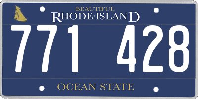 RI license plate 771428