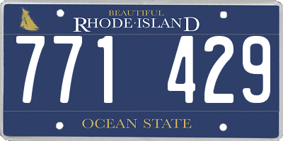 RI license plate 771429