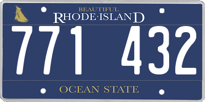 RI license plate 771432