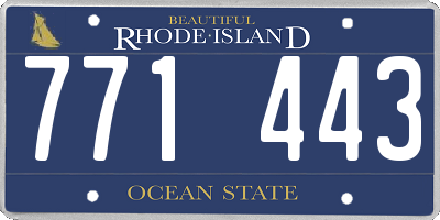 RI license plate 771443