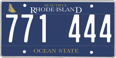 RI license plate 771444
