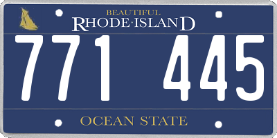 RI license plate 771445