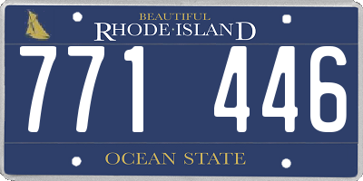 RI license plate 771446