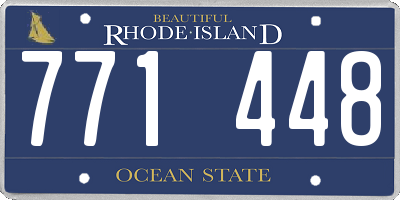 RI license plate 771448