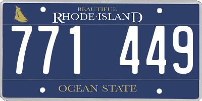 RI license plate 771449