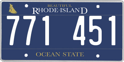 RI license plate 771451
