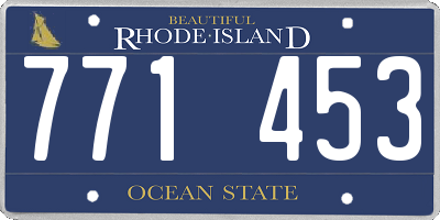 RI license plate 771453