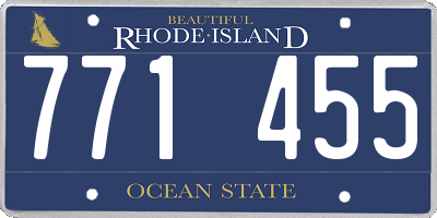 RI license plate 771455