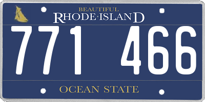 RI license plate 771466