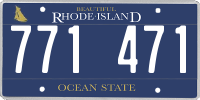 RI license plate 771471