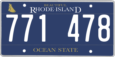 RI license plate 771478