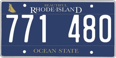 RI license plate 771480