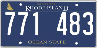 RI license plate 771483