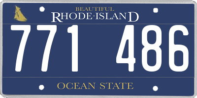 RI license plate 771486