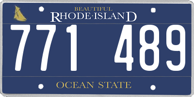 RI license plate 771489