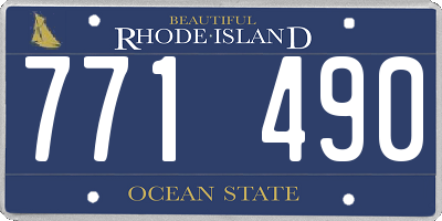 RI license plate 771490