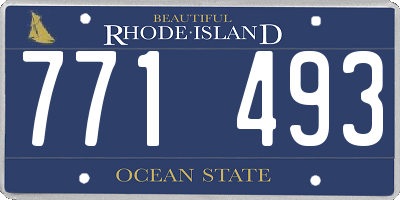 RI license plate 771493
