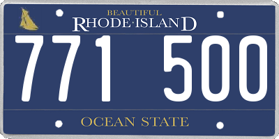 RI license plate 771500