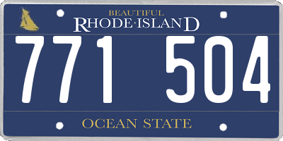RI license plate 771504