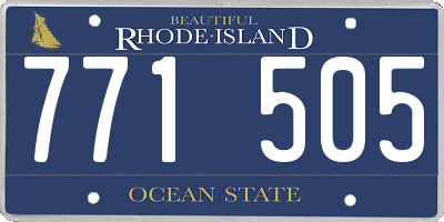 RI license plate 771505