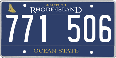 RI license plate 771506