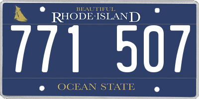 RI license plate 771507