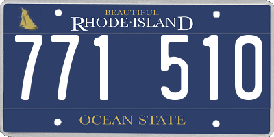 RI license plate 771510