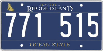 RI license plate 771515