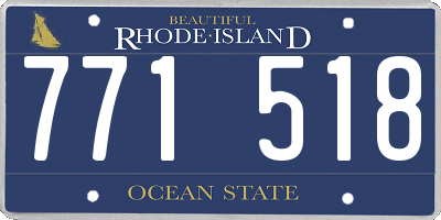 RI license plate 771518