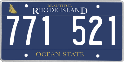RI license plate 771521