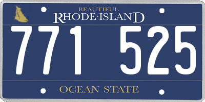 RI license plate 771525
