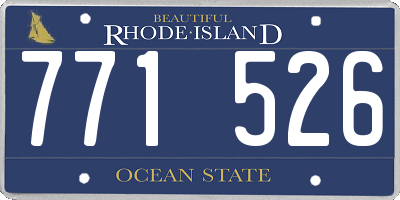 RI license plate 771526