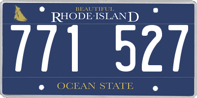 RI license plate 771527