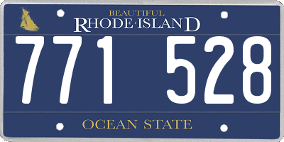 RI license plate 771528