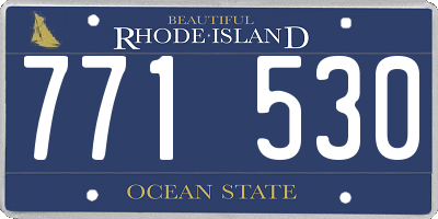RI license plate 771530