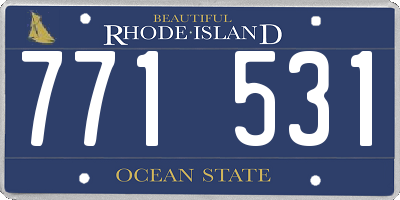 RI license plate 771531