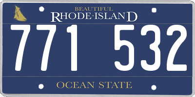 RI license plate 771532