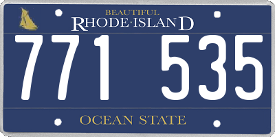 RI license plate 771535