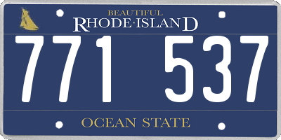 RI license plate 771537