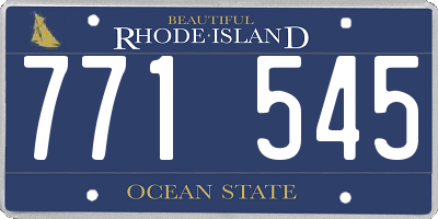 RI license plate 771545