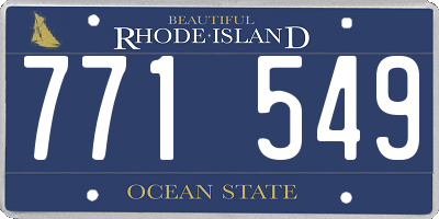 RI license plate 771549