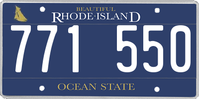 RI license plate 771550