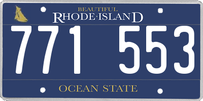 RI license plate 771553