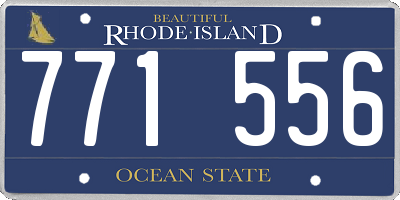 RI license plate 771556