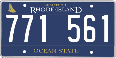 RI license plate 771561