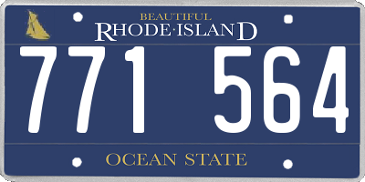 RI license plate 771564